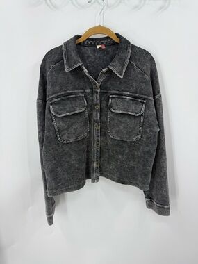 Anthropologie Pilcro Shrunken cropped vintage inspired Shacket/ jacket  S